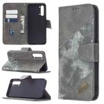 For OPPO Find X2 Lite Matching Color Crocodile Texture Horizontal Flip PU Leather Case with Wallet & Holder & Card Slots(Grey)