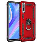 For Huawei Y8p Shockproof TPU + PC Protective Case with 360 Degree Rotating Holder(Red)