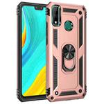 For Huawei Y8s Shockproof TPU + PC Protective Case with 360 Degree Rotating Holder(Rose Gold)