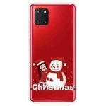 For Samsung Galaxy A81 / Note 10 Lite Christmas Series Clear TPU Protective Case(Girl Snowman)