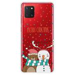 For Samsung Galaxy A81 / Note 10 Lite Christmas Series Clear TPU Protective Case(Take Picture Bear Snowman)