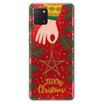 For Samsung Galaxy A81 / Note 10 Lite Christmas Series Clear TPU Protective Case(Five-pointed Star)