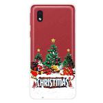 For Samsung Galaxy A01 Core Christmas Series Clear TPU Protective Case(Retro Old Man)