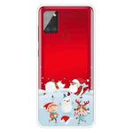 For Samsung Galaxy A21s Christmas Series Clear TPU Protective Case(Snow Entertainment)