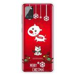 For Samsung Galaxy A21s Christmas Series Clear TPU Protective Case(Trojan Bear Deer)