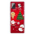 For Samsung Galaxy A21s Christmas Series Clear TPU Protective Case(4 Cartoons)