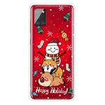 For Samsung Galaxy A21s Christmas Series Clear TPU Protective Case(Stacked Doll)