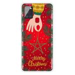 For Samsung Galaxy A21s Christmas Series Clear TPU Protective Case(Five-pointed Star)