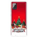 For Samsung Galaxy A21s Christmas Series Clear TPU Protective Case(Retro Old Man)