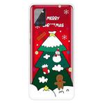 For Samsung Galaxy A21s Christmas Series Clear TPU Protective Case(Three-tier Christmas Tree)