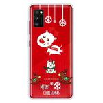 For Samsung Galaxy A41 Christmas Series Clear TPU Protective Case(Trojan Bear Deer)