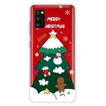 For Samsung Galaxy A41 Christmas Series Clear TPU Protective Case(Three-tier Christmas Tree)