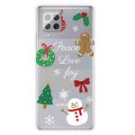 For Samsung Galaxy A42 Christmas Series Clear TPU Protective Case(Simple Snowman)