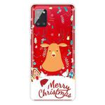 For Samsung Galaxy A51 Christmas Series Clear TPU Protective Case(Christmas Ugly Deer)