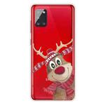 For Samsung Galaxy A51 5G Christmas Series Clear TPU Protective Case(Smiley Deer)