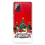 For Samsung Galaxy A71 Christmas Series Clear TPU Protective Case(Retro Old Man)