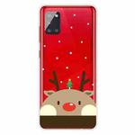 For Samsung Galaxy A71 5G Christmas Series Clear TPU Protective Case(Fat Deer)