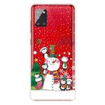 For Samsung Galaxy A71 5G Christmas Series Clear TPU Protective Case(Penguin Family)