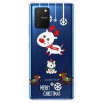 For Samsung Galaxy A91 / S10 Lite / M80s Christmas Series Clear TPU Protective Case(Trojan Bear Deer)