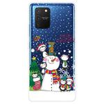For Samsung Galaxy A91 / S10 Lite / M80s Christmas Series Clear TPU Protective Case(Penguin Family)