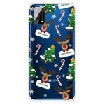 For Samsung Galaxy M31 Christmas Series Clear TPU Protective Case(Cane Deer)