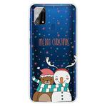 For Samsung Galaxy M31 Christmas Series Clear TPU Protective Case(Take Picture Bear Snowman)