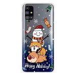 For Samsung Galaxy M31s Christmas Series Clear TPU Protective Case(Stacked Doll)