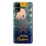 For Samsung Galaxy M51 Christmas Series Clear TPU Protective Case(Five-pointed Star)