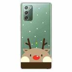 For Samsung Galaxy Note20 Christmas Series Clear TPU Protective Case(Fat Deer)