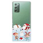 For Samsung Galaxy Note20 Christmas Series Clear TPU Protective Case(Snow Entertainment)