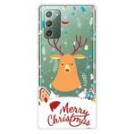 For Samsung Galaxy Note20 Christmas Series Clear TPU Protective Case(Christmas Ugly Deer)
