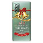 For Samsung Galaxy Note20 Christmas Series Clear TPU Protective Case(Golden Bell)
