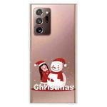 For Samsung Galaxy Note20 Ultra Christmas Series Clear TPU Protective Case(Girl Snowman)