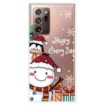 For Samsung Galaxy Note20 Ultra Christmas Series Clear TPU Protective Case(Cute Penguin Snowman)