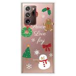 For Samsung Galaxy Note20 Ultra Christmas Series Clear TPU Protective Case(Simple Snowman)