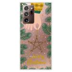 For Samsung Galaxy Note20 Ultra Christmas Series Clear TPU Protective Case(Five-pointed Star)