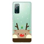 For Samsung Galaxy S20 FE Christmas Series Clear TPU Protective Case(Fat Deer)