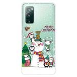 For Samsung Galaxy S20 FE Christmas Series Clear TPU Protective Case(Penguin Family)