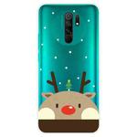 For Xiaomi Redmi 9 Christmas Series Transparent TPU Protective Case(Fat Deer)