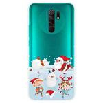 For Xiaomi Redmi 9 Christmas Series Transparent TPU Protective Case(Snow Entertainment)