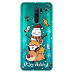 For Xiaomi Redmi 9 Christmas Series Transparent TPU Protective Case(Stacked Doll)