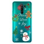For Xiaomi Redmi 9 Christmas Series Transparent TPU Protective Case(Simple Snowman)