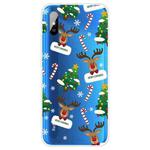 For Xiaomi Redmi 9A Christmas Series Transparent TPU Protective Case(Cane Deer)