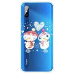 For Xiaomi Redmi 9A Christmas Series Transparent TPU Protective Case(Couple Snowman)