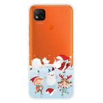 For Xiaomi Redmi 9C Christmas Series Transparent TPU Protective Case(Snow Entertainment)