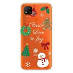 For Xiaomi Redmi 9C Christmas Series Transparent TPU Protective Case(Simple Snowman)