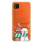 For Xiaomi Redmi 9C Christmas Series Transparent TPU Protective Case(Take Picture Bear Snowman)