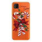 For Xiaomi Redmi 9C Christmas Series Transparent TPU Protective Case(Big Crutch)