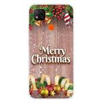 For Xiaomi Redmi 9C Christmas Series Transparent TPU Protective Case(Christmas Balls)