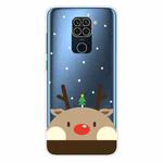 For Xiaomi Redmi Note 9 Christmas Series Transparent TPU Protective Case(Fat Deer)